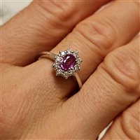 Ringe Dal Maso Gioielli Dame in Weißgold Zaffiro rosa 0.60 Ct ANE 02175 - ANE 02175